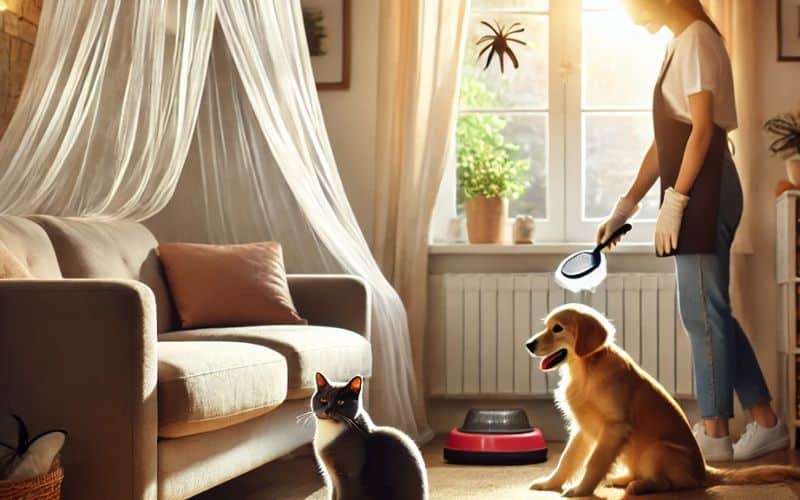 foto di cane e gatto portatori di pulci in casa