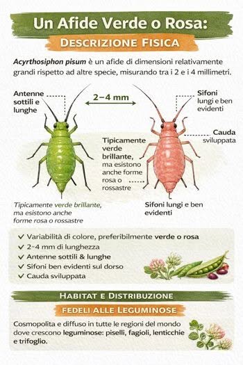 infografica afide del pisello
