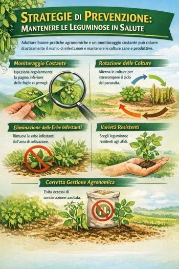 infografica prevenzione afidi dei piselli